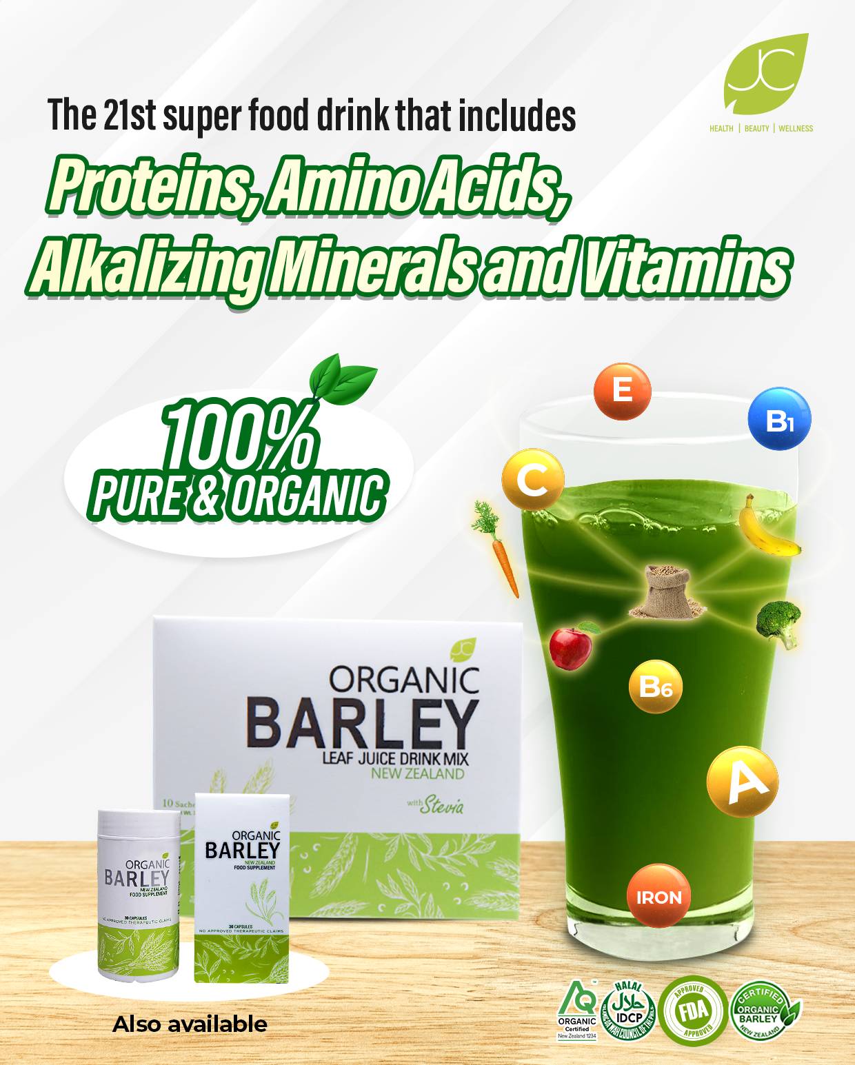 JC Organic Barley Juice
