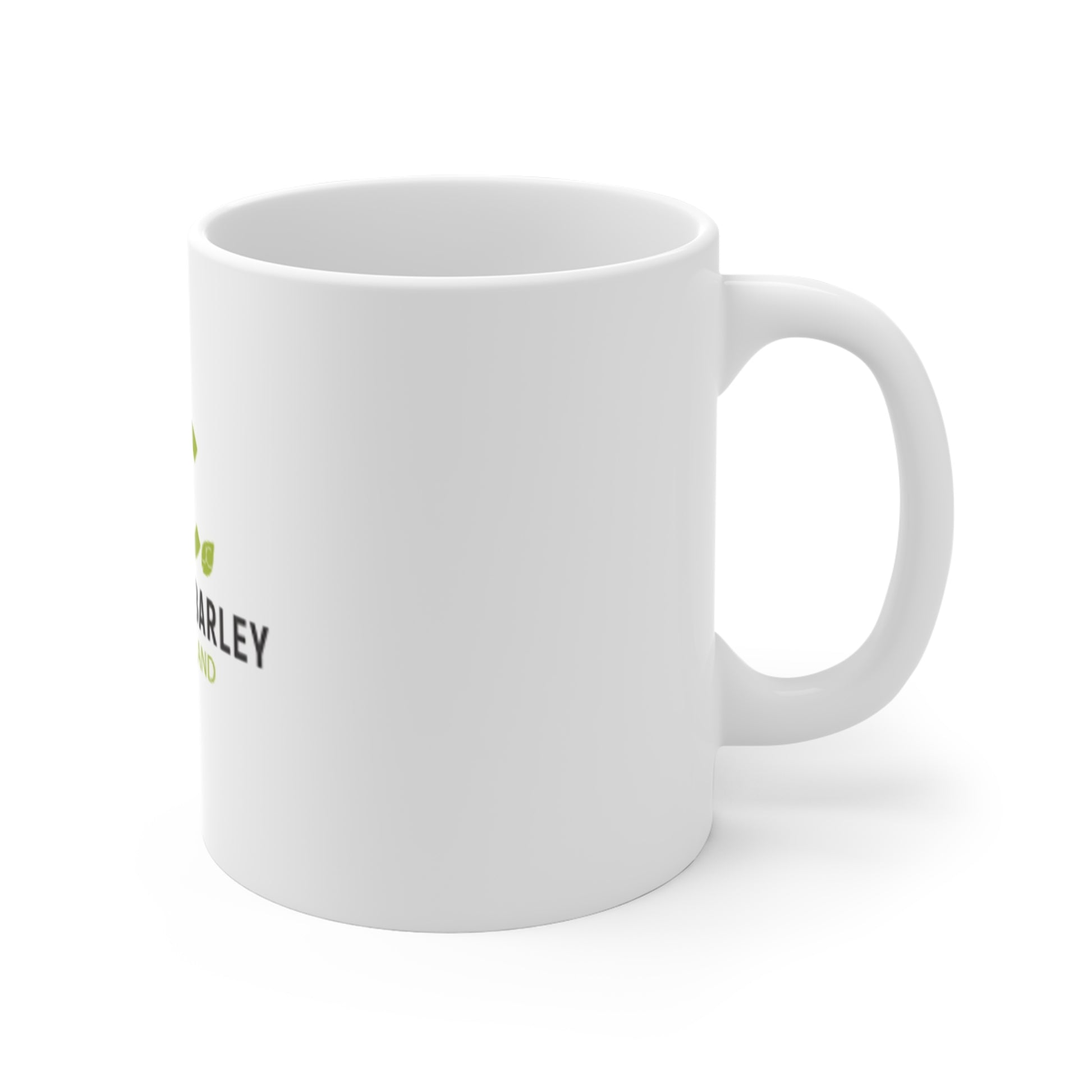 Organic Barley Logo Mug - 11oz Coffee Cup, Eco-Friendly Gift, Kitchen Decor, Tea Lover's Mug, Personalized Drinkware