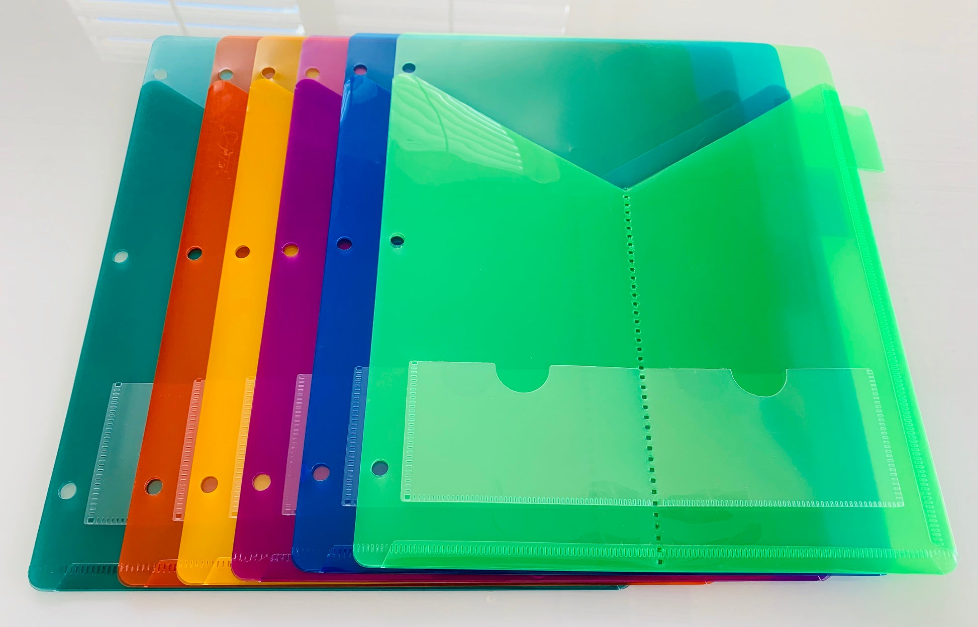 Brochure and Business Card Organizer, Office Supply,Plastic Brochure and Card Holder for a 3 Ring Binder, Organize Your Pamphlets and brochures