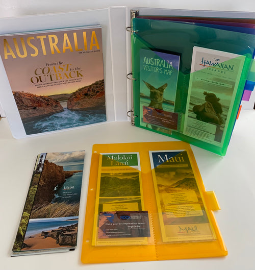 Brochure and Business Card Organizer, Office Supply,Plastic Brochure and Card Holder for a 3 Ring Binder, Organize Your Pamphlets and brochures