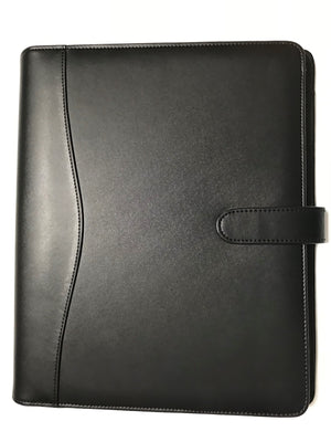 Padfolio/Resume Portfolio Folder - Interview/Legal Document Organizer & Business and Credit Card Holder - Letter Sized Writing Pad Holder - Handsome Faux Leather Matte Finish- Two Cell Phone Holders