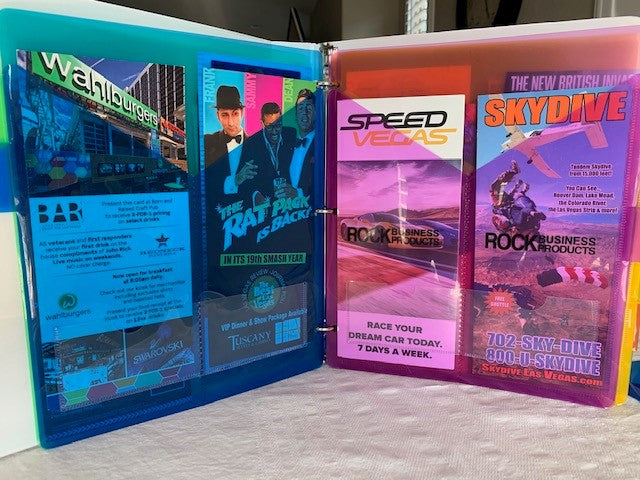 Brochure and Business Card Organizer, Office Supply,Plastic Brochure and Card Holder for a 3 Ring Binder, Organize Your Pamphlets and brochures